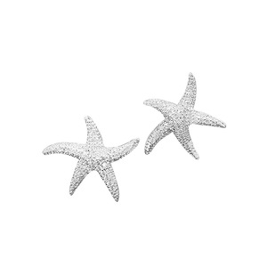 Orecchini a perno con zirconi a forma di stella marina, stile oceano, minimali, carini, gioielli da donna con temperamento elegante - Product Image 5