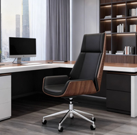 Chaise de bureau ergonomique pivotante de luxe légère à dossier haut pour la maison, le bureau, la conférence et l'ordinateur