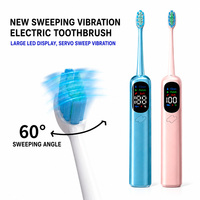 Brosse à dents électrique sonique vibrante et balayante innovante 2026 pour adulte avec 5 modes, écran couleur LCD intelligent, moteur Maglev, OEM/ODM