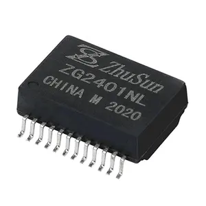 AGSC-2417I SMD 100 / 1000 base T 24 pinos Ethernet LAN filtro módulo rede SMT único porto transformador
