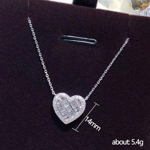 Collana con ciondolo a forma di cuore per donna, gioielli semplici e alla moda, regalo per l'uso quotidiano - Product Image 4