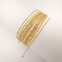 Offre Spéciale chaîne en vrac accessoire véritable or massif 18K trombone chaîne AU585 chaîne en rouleau d'or résultats de bijoux en or