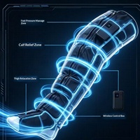 Masseur de jambes transfrontalier 2026 à ondes d'air, bottes de massage pour cuisses, mollets et semelles des pieds, avec trois niveaux d'intensité pour les jambes inférieures