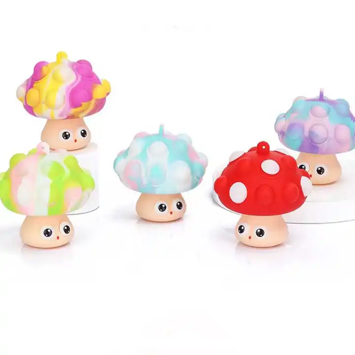 silicone pop champignon balle jouet pop out oeil boules pousser pop bulle  fidget sensorielle jouet 3d balle