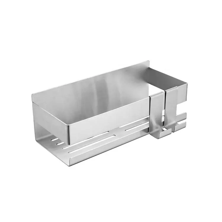BX-estantería de baño sin taladro con fregadero de drenaje, soporte de ducha colgante de pared de acero inoxidable 304 para Baño