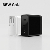 Untuk Charger Dinding USB-C Pengisian Cepat 65W PD 3.0 OVP 2-Port Lipat Standar Kanada