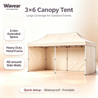 Tente de réception pop-up 10x20 en PVC Oxford grande taille pour jardin, fête, mariage, exposition, événements sportifs, toutes saisons, triple couche