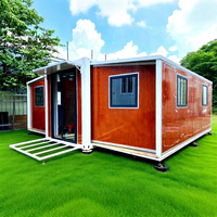 Maison conteneur modulaire de luxe moderne en panneaux sandwich, 20 m², villa préfabriquée extensible, chambre, bureau, maison de vacances, facile à assembler