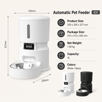 Distributeur automatique de nourriture pour animaux de compagnie avec application, alimentation programmée par portions, chemin de distribution anti-blocage, télécommande pour chats