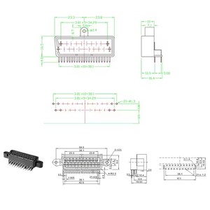 <span class=keywords><strong>Prise</strong></span> SCART série CS, connecteur femelle SCART rectangulaire à 21 broches, installation sur circuit imprimé - Product Image 6