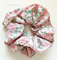 Chouchous en tissu doux avec bordure en dentelle à volants, élastiques à cheveux très extensibles, multicolores, accessoires capillaires pour femmes