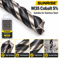 Forets hélicoïdaux HSS M35 Cobalt 5% en gros, 8,5-13 mm, queue droite, entièrement affûtés pour le perçage de l'acier inoxydable, OEM, 10 pièces/boîte