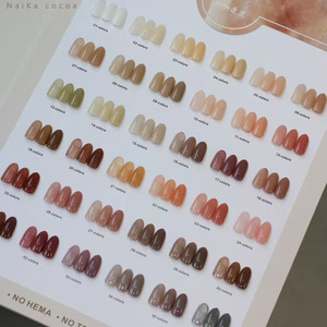Ensemble de vernis à ongles en gel UV nude TPO sans HEMA, 36 couleurs, tons de peau, avec présentoir - Product Image 3