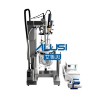 Mélangeur émulsifiant de laboratoire 5L 10L, Réacteur en verre à double enveloppe, Machine à mélanger les crèmes, Homogénéisateur sous vide à cisaillement élevé, Émulsifiant pour lotions et détergents