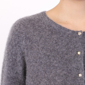 LOGOTIPO personalizado OEM y ODM Suéter de mujer O-cuello Chica Cardigan Tejer Diseñador Tops Suéter para mujer - Product Image 4