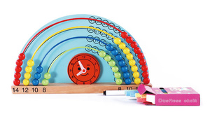 Haute qualité en bois arc-en-ciel perles boulier jouets pour enfants <span class=keywords><strong>Amazon</strong></span> vente chaude en bois arc-en-ciel perles abacus enfan - Product Image 4