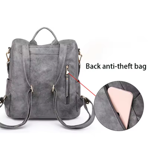 Mochila Casual Personalizada para Mujer, de Gran Capacidad, Impermeable, Transpirable, de PU, para Exteriores, para la Escuela - Product Image 4