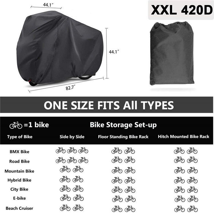 vélo 2021 imperméable extérieur de bicyclette de montagne du best-seller d'ebay Amazone pleuvant la couverture pour le stockage extérieur