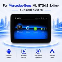 Système de lecteur DVD de voiture Android 8,4 pouces avec CarPlay sans fil et Android Auto pour Mercedes Benz ML W166 2012-2015, écran tactile IPS MTK