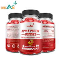 Gummies de pectine de pomme à marque privée OEM, riches en fibres, supplément vitaminique premium, qualité alimentaire pour adultes sous forme de bonbons gélifiés