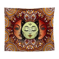 Tapisserie murale Mandala en polyester, décoration murale, impression HD, résistante à la décoloration, vente en gros, lavage à la main, style bohème