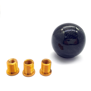 Manuel şanzıman araçları için kırmızı/siyah kaplamalı Jeep karbon Fiber manuel vites topuzu evrensel yuvarlak top tasarımı - Product Image 2