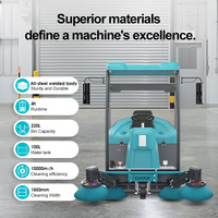 GAOGE S8 Balayeuse Électrique Industrielle à Quatre Balais Latéraux, Batterie 48V 100Ah pour Zones de Stationnement
