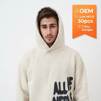 Sweat-shirt à capuche en molleton 100% coton pour l'hiver, impression de logo personnalisé, coupe ample pour homme, anti-rétrécissement, faible MOQ 30 pièces, vente en gros