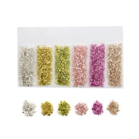 Vente chaude 30g par sac Verre Concassé Pierre Artisanat 1-3mm Glitter Irrégulier Métallique Sprinkles Chunky Glitter Brillant Nail