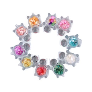 Coquillages de tortue rouges vifs phosphorescents à faire soi-même, ornements de bureau en acrylique, accessoires de bijouterie, vente en gros - Product Image 3