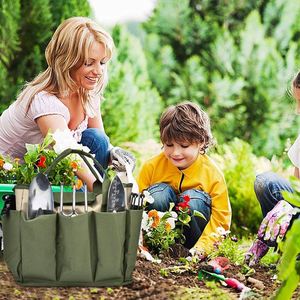 Sac fourre-tout en toile robuste avec poches, grand sac de rangement pour jardinage, sac de transport pour outils de jardinage, échantillon gratuit - Product Image 5