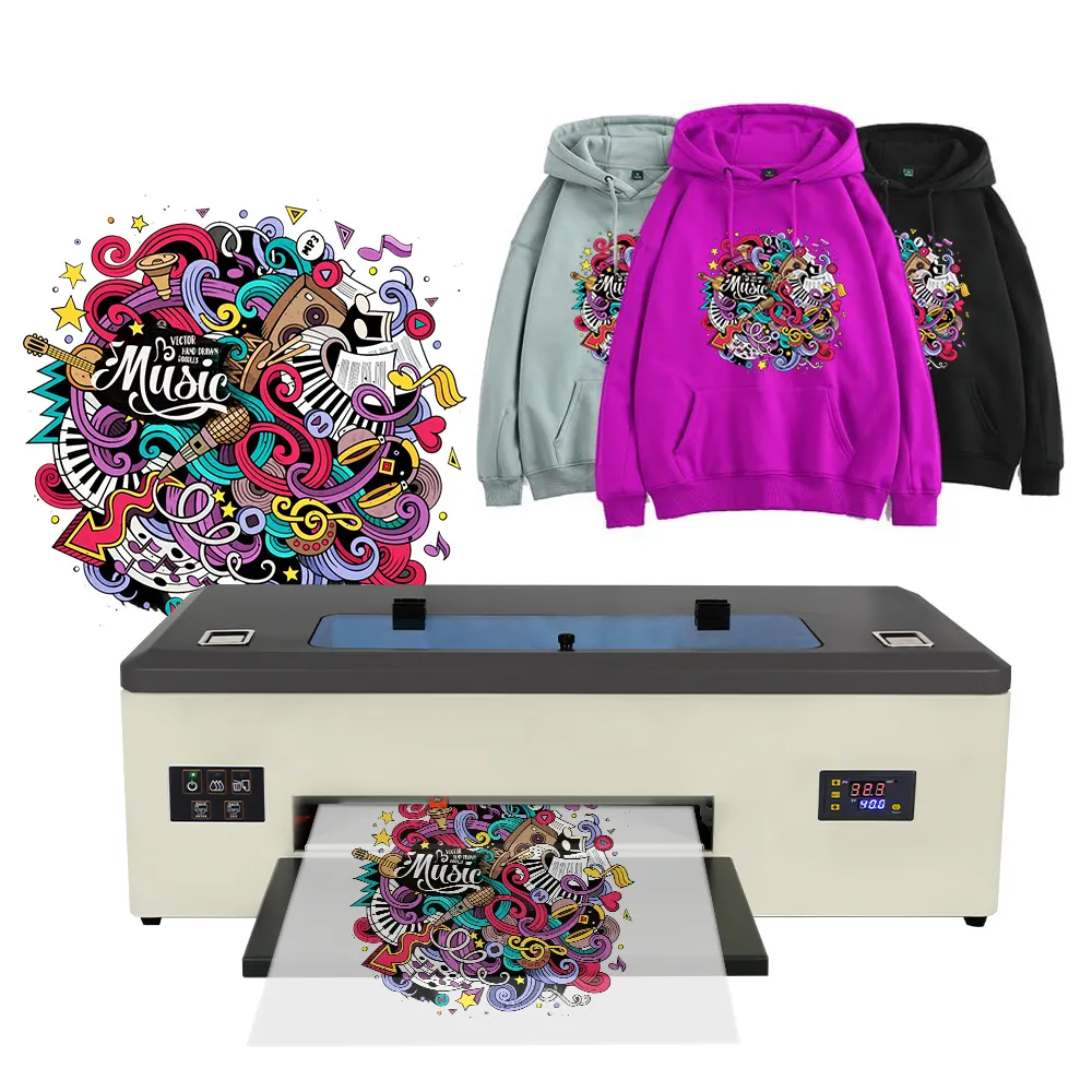 L1800 A3 Size t-shirt printing machine DTF Printer Machine for Textile Products Heat Transfer Roll PET Film DTF Printer