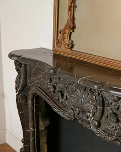 European Style Emperador Dark Marble <strong>Fireplace</strong> Frame Natural Brown Marble <strong>Fireplace</strong> Surround Hand Carved Stone <strong>Fireplace</strong> <strong>Mantle</strong> - Product Image 5