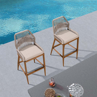 Chaise de Bar, mobilier d'extérieur, tissé, imperméable, personnalisé, pour hôtel, Restaurant, Bar, jardin