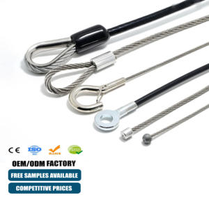 ปลอกลวดสลิงและฟิตติ้งเครื่องบินเคลือบพีวีซี/พียูผลิตจากจีน - Product Image 1