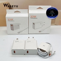 Kit de chargeur Xiaomi Redmi 33W avec charge rapide PD, adaptateur de voyage EU pour téléphone, tablette, ordinateur portable, chargeurs de type C