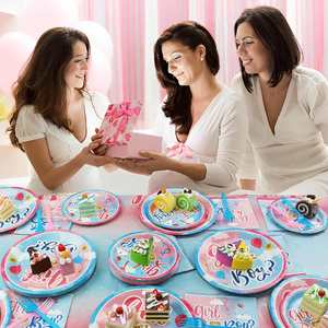 Platos de Papel para Revelación de Género de 9 Pulgadas, Estilo Moderno, Venta Caliente, Decoraciones para Fiestas de Revelación de Género, Directo de Fábrica - Product Image 4