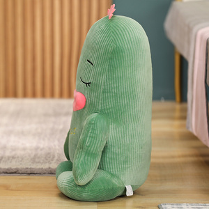 Poupée douce et confortable <span class=keywords><strong>pour</strong></span> bébé - Poupée en tissu - Jouet en peluche <span class=keywords><strong>pour</strong></span> bébé - Partenaire de sommeil - Poupée cactus en peluche mignonne de 35 cm avec bouche en forme de saucisse - Product Image 4