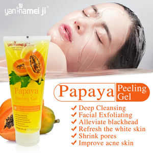 Gel exfoliant végétalien naturel pour le visage Gel exfoliant à la papaye qui élimine les cellules mortes Le sébum efface les pores pour un soin apaisant - Product Image 3