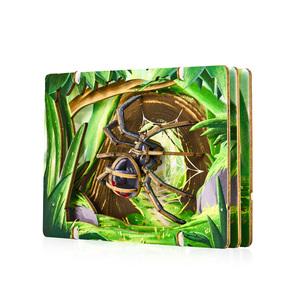 Uv in laser cắt Sản xuất nhà máy tùy chỉnh vui 3D câu đố bằng gỗ - Product Image 1