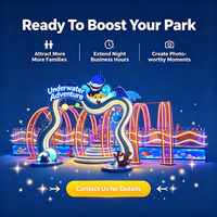 Manège OceanAdventure : Aventure Sous-Marine sur Rail Électrique avec Arche LED Personnalisable en Option pour les Salons Professionnels Mobiles
