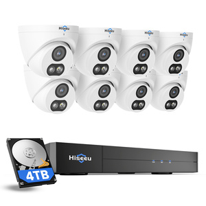 Kit de Cámara IP Domo POE de 8 Canales, Luz Dual, Visión Nocturna a Todo Color, 12MP 4K, Sistema de Seguridad CCTV, Función de Gran Angular, NVR en Red, Nube - Product Image 1