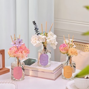 Diffuseur de parfum Beeman Luxury Home Decor, fleurs séchées, aromathérapie sans flamme, diffuseur à roseaux en verre, sans BPA, sans alcool, grandes pièces - Product Image 3