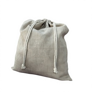 Custom Screen Printed 100% Linen Handmade Biodegradable <b>Drawstring</b> <b>Pouch</b> Eco Friendly Small Jewelry Gift Packaging Bag Premium - Product Image 6
