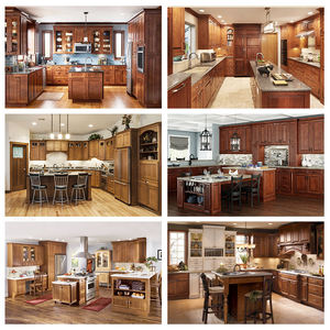 أثاث مطبخ عالي الجودة خزانة مطبخ فاخرة من الخشب الصلب بطراز عتيق مخصص - Product Image 3