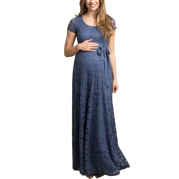 Women maternity maxi dress overlay blue lace maternity dress photography maternity gown