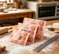Sacs à biscuits personnalisés, sacs d'emballage individuels pour beignets/biscuits en plastique laminé écologique, petits, transparents et thermoscellables
