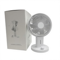 Ventilateur de bureau mini rétro élégant avec commande par bouton, batterie 2000 mAh, vitesse réglable, portable USB, pour la maison et l'extérieur
