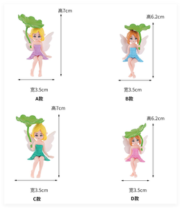 Collezione di Terrari in Miniatura, Statuetta 3D di Angelo Fata con Foglia di Loto, Figurina in PVC per Carillon, Decorazione per Torte, Auto e Casa - Product Image 2