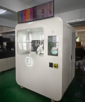 Distributeur automatique de café robotisé fabriqué en Chine avec systèmes de paiement par pièces et code QR, capacité de 150 à 200 unités, construction métallique